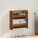 vidaXL Cipőszekrény polcokkal Öreg fa 60 x 18 x 60 cm Faanyag