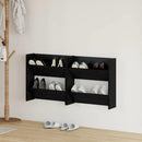 vidaXL Cipőszekrény 2 pcs Fekete tölgy 60 x 18 x 60 cm Faanyag