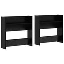 vidaXL Cipőszekrény 2 pcs Fekete tölgy 60 x 18 x 60 cm Faanyag