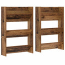 vidaXL Cipőszekrény polcokkal 2 pcs Öreg fa 60 x 18 x 90 cm Faanyag