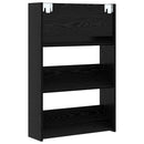 vidaXL Cipőszekrény polcokkal Fekete tölgy 60 x 18 x 90 cm Faanyag