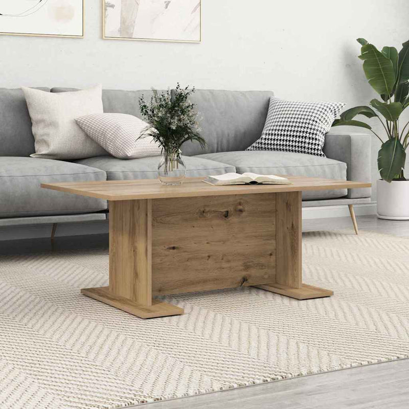 vidaXL Dohányzóasztal kézműves tölgy 103.5 x 60 x 40 cm Faanyag