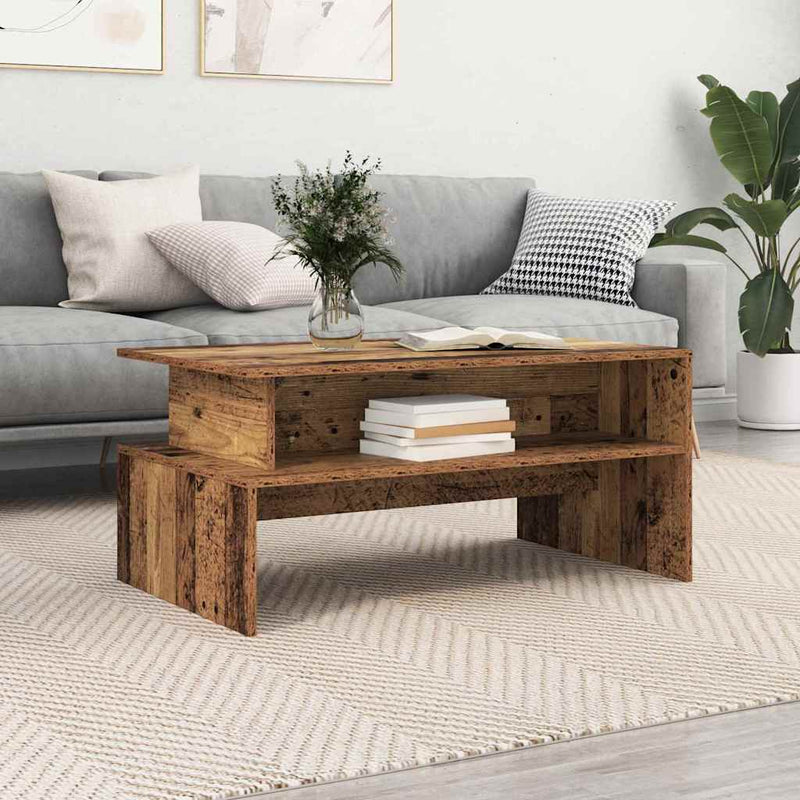 vidaXL Dohányzóasztal Öreg fa 90 x 55 x 42.5 cm Faanyag