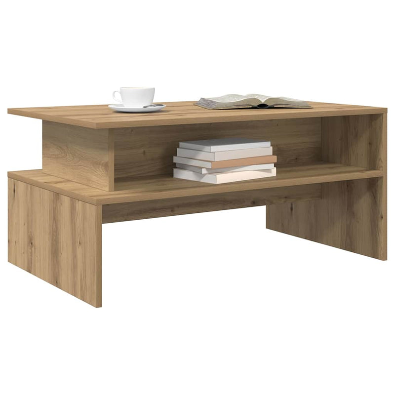 vidaXL Dohányzóasztal kézműves tölgy 90 x 55 x 42.5 cm Faanyag