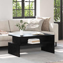 vidaXL Dohányzóasztal Fekete tölgy 90 x 55 x 42,5 cm Faanyag