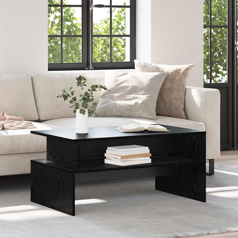 vidaXL Dohányzóasztal Musta tammi 90 x 55 x 42.5 cm Faanyag