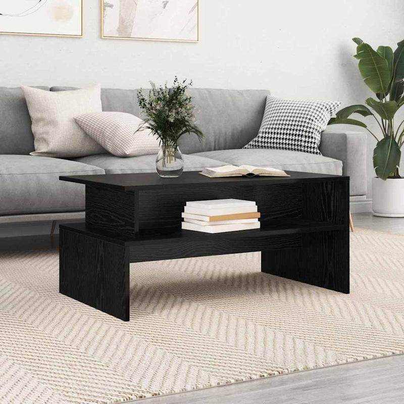 vidaXL Dohányzóasztal Musta tammi 90 x 55 x 42.5 cm Faanyag