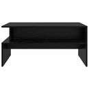 vidaXL Dohányzóasztal Fekete tölgy 90 x 55 x 42,5 cm Faanyag