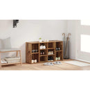vidaXL Cipőpad polcokkal tárolóval Öreg fa 103 x 30 x 54,5 cm Faanyag