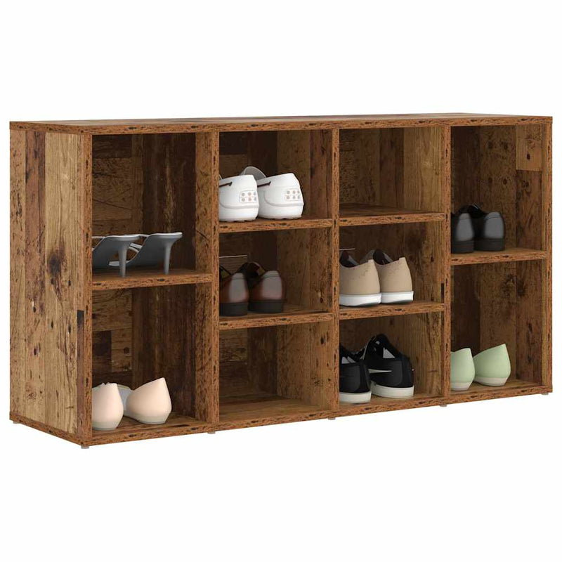 vidaXL Cipőpad polcokkal Egyéb Régi fa 103 x 30 x 54.5 cm Faanyag