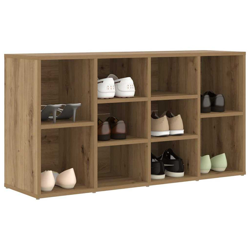 vidaXL Cipőpad polcokkal kézműves tölgy 103 x 30 x 54.5 cm Faanyag