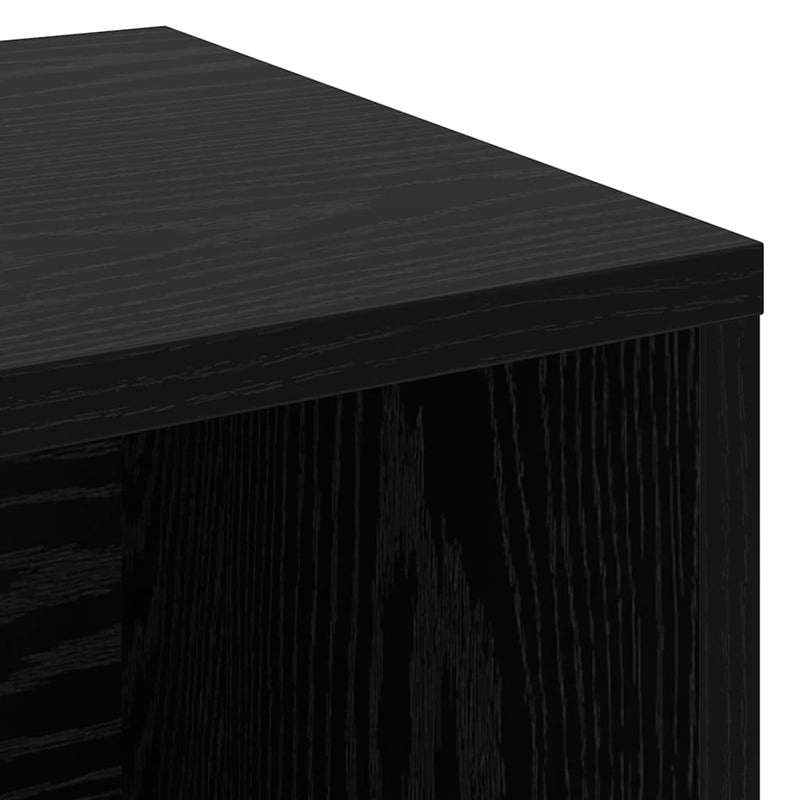 vidaXL Cipőpad polcokkal Egyéb Musta tammi 103 x 30 x 54.5 cm Faanyag