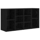 vidaXL Cipőpad polcokkal Fekete tölgy 103 x 30 x 54,5 cm Faanyag