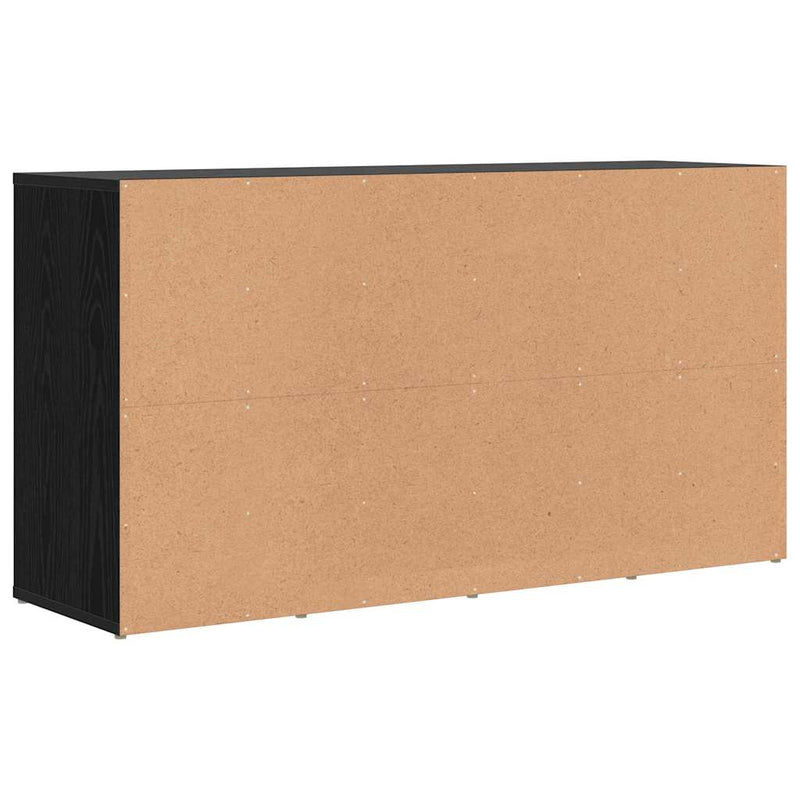 vidaXL Cipőpad polcokkal Egyéb Musta tammi 103 x 30 x 54.5 cm Faanyag