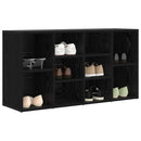 vidaXL Cipőpad polcokkal Fekete tölgy 103 x 30 x 54,5 cm Faanyag