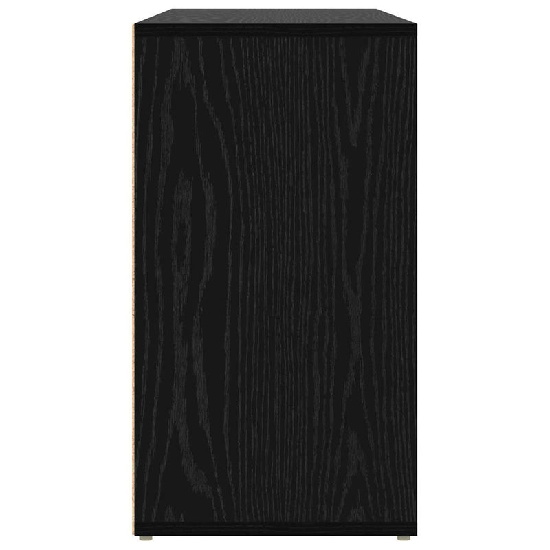 vidaXL Cipőpad polcokkal Egyéb Musta tammi 103 x 30 x 54.5 cm Faanyag