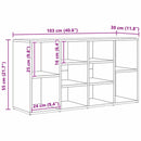 vidaXL Cipőpad polcokkal Fekete tölgy 103 x 30 x 54,5 cm Faanyag