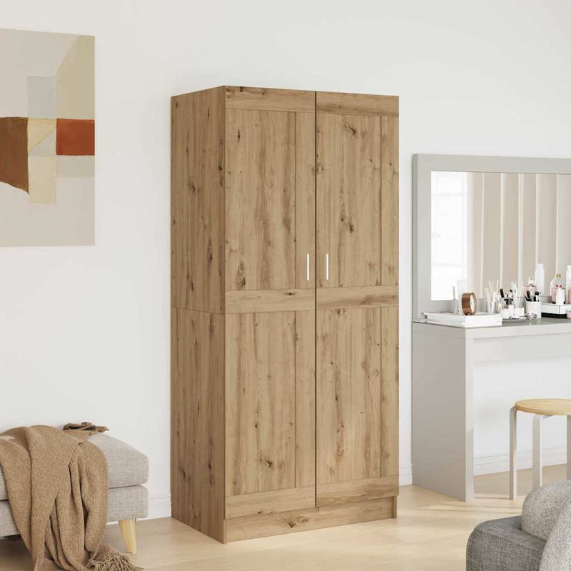 vidaXL Ruhásszekrény ajtóval artisian oak 82.5 x 51.5 x 180 cm Faanyag