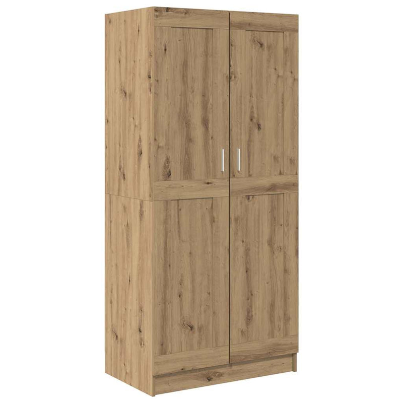 vidaXL Ruhásszekrény ajtóval artisian oak 82.5 x 51.5 x 180 cm Faanyag