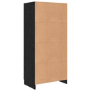 vidaXL Ruhásszekrény ajtóval Fekete tölgy 82,5 x 51,5 x 180 cm Faanyag