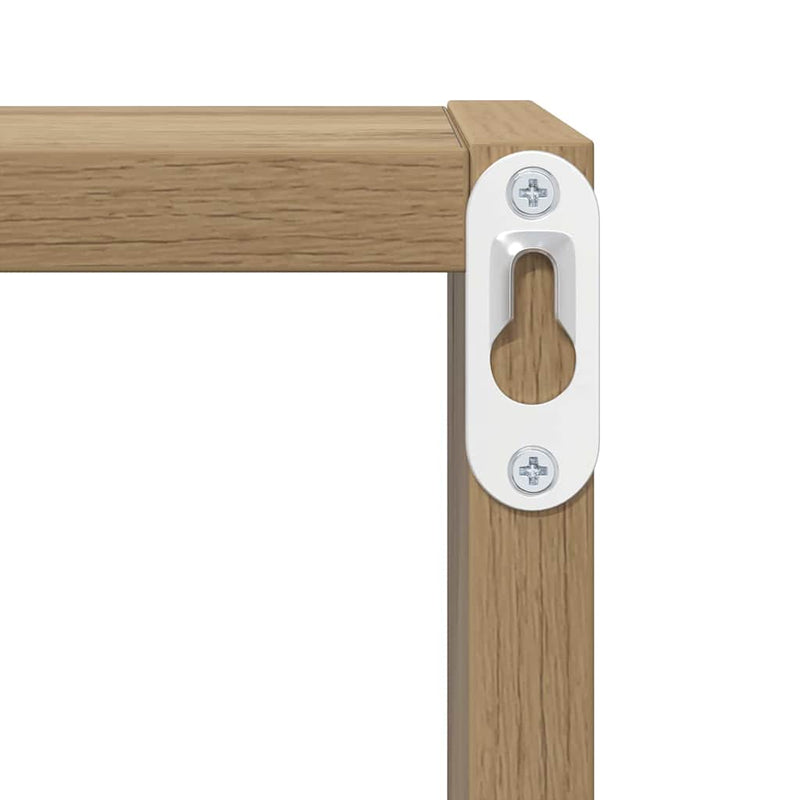 vidaXL Falpolcok polcokkal 2 pcs Artisan tölgy 26 x 15 x 26 cm Faanyag