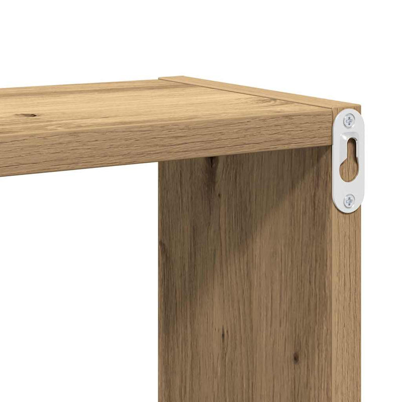 vidaXL Falpolcok polcokkal 4 pcs Artisan tölgy 26 x 15 x 26 cm Faanyag