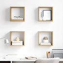 vidaXL Falpolcok polcokkal 4 pcs Artisan tölgy 26 x 15 x 26 cm Faanyag