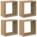vidaXL Falpolcok polcokkal 4 pcs Artisan tölgy 26 x 15 x 26 cm Faanyag