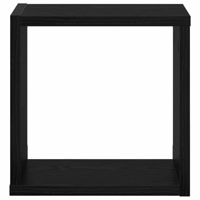 vidaXL Falpolcok polcokkal 2 pcs Fekete tölgy 26 x 15 x 26 cm Faanyag