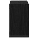 vidaXL Falpolcok polcokkal Falra szerelhető 4 pcs Fekete tölgy Faanyag