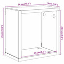 vidaXL Falpolcok polcokkal 4 pcs Fekete tölgy 26 x 15 x 26 cm Faanyag