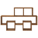 vidaXL Falpolc polcokkal tárolóval Régi fa 82 x 15 x 51 cm Faanyag