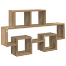 vidaXL Falpolc polcokkal kézműves tölgy 82 x 15 x 51 cm Faanyag