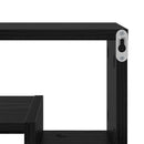 vidaXL Falpolc polcokkal tárolóval Musta tammi 82 x 15 x 51 cm Faanyag