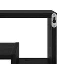 vidaXL Falpolc polcokkal tárolóval Musta tammi 82 x 15 x 51 cm Faanyag