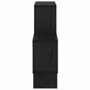 vidaXL Falpolc polcokkal tárolóval Musta tammi 82 x 15 x 51 cm Faanyag