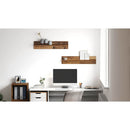 vidaXL Falpolc polcokkal 2 pcs Öreg fa 80 x 11,5 x 18 cm Faanyag
