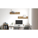 vidaXL Falpolc polcokkal 2 pcs Artisan tölgy 80 x 11,5 x 18 cm Faanyag