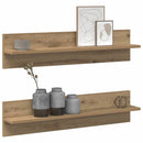 vidaXL Falpolc polcokkal 2 pcs Artisan tölgy 80 x 11,5 x 18 cm Faanyag