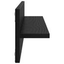 vidaXL Falpolc polcokkal 2 pcs Fekete tölgy 80 x 11,5 x 18 cm Faanyag