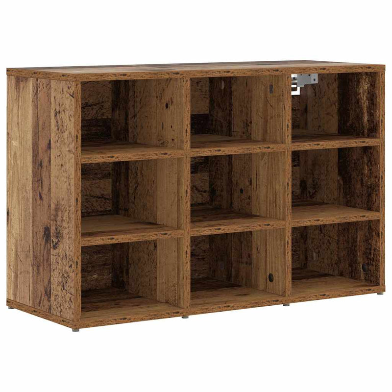 vidaXL Cipőszekrény polcokkal Régi fa 77.5 x 30 x 51 cm Faanyag