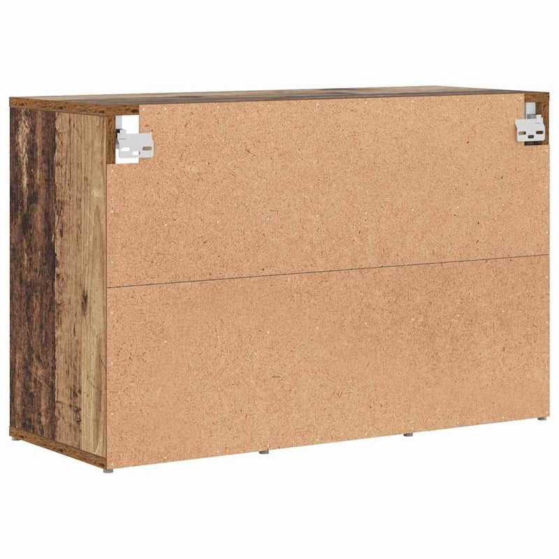 vidaXL Cipőszekrény polcokkal Régi fa 77.5 x 30 x 51 cm Faanyag