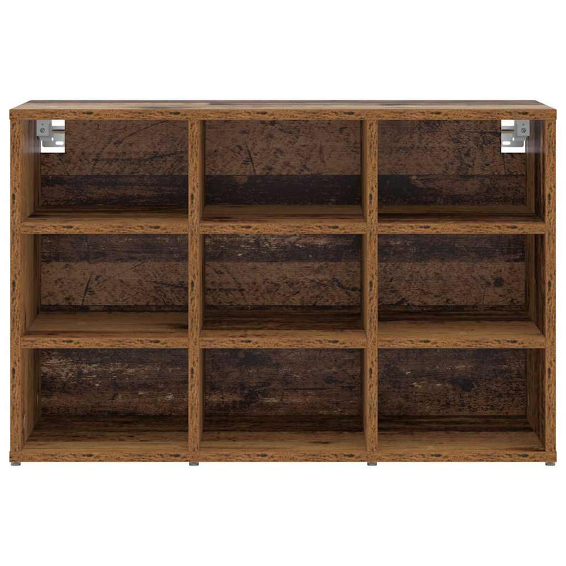 vidaXL Cipőszekrény polcokkal Régi fa 77.5 x 30 x 51 cm Faanyag