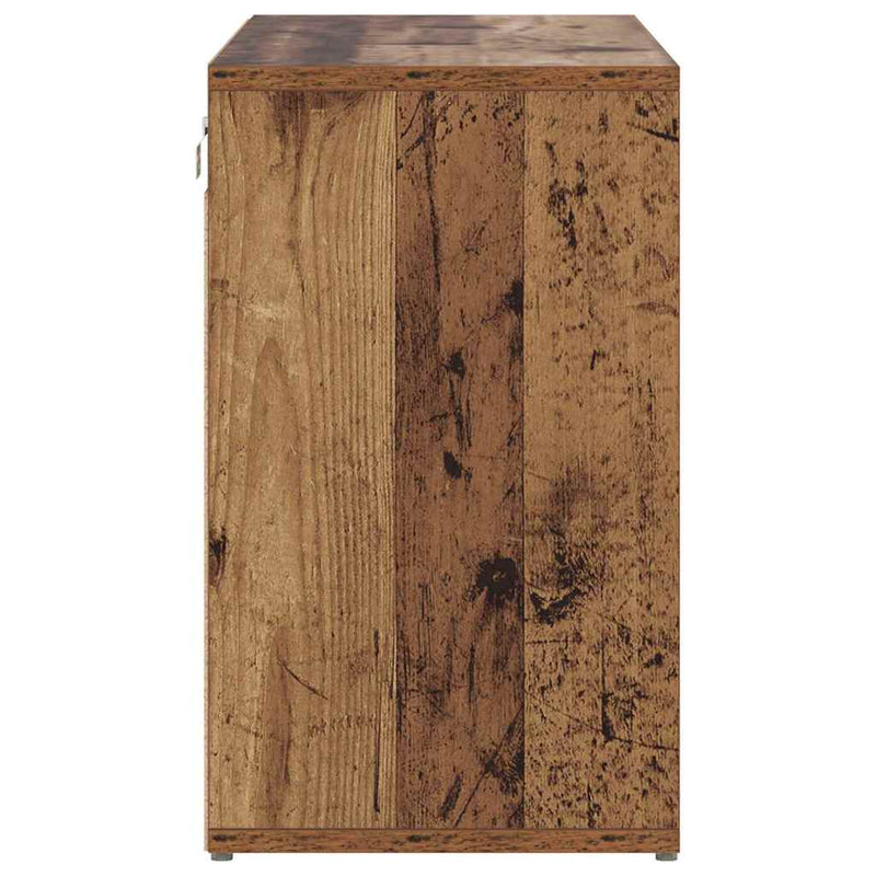 vidaXL Cipőszekrény polcokkal Régi fa 77.5 x 30 x 51 cm Faanyag