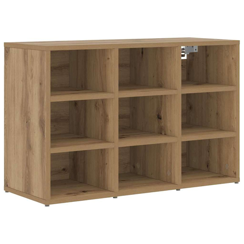 vidaXL Cipőszekrény polcokkal kézműves tölgy 77.5 x 30 x 51 cm Faanyag