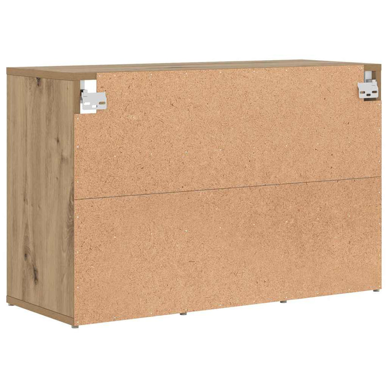 vidaXL Cipőszekrény polcokkal kézműves tölgy 77.5 x 30 x 51 cm Faanyag