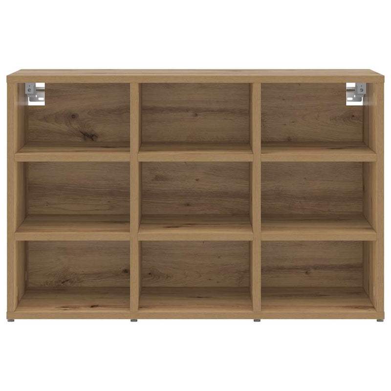 vidaXL Cipőszekrény polcokkal kézműves tölgy 77.5 x 30 x 51 cm Faanyag