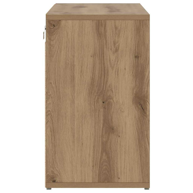 vidaXL Cipőszekrény polcokkal kézműves tölgy 77.5 x 30 x 51 cm Faanyag