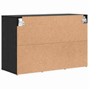 vidaXL Cipőszekrény polcokkal Fekete tölgy 77,5 x 30 x 51 cm Faanyag