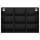 vidaXL Cipőszekrény polcokkal Fekete tölgy 77,5 x 30 x 51 cm Faanyag